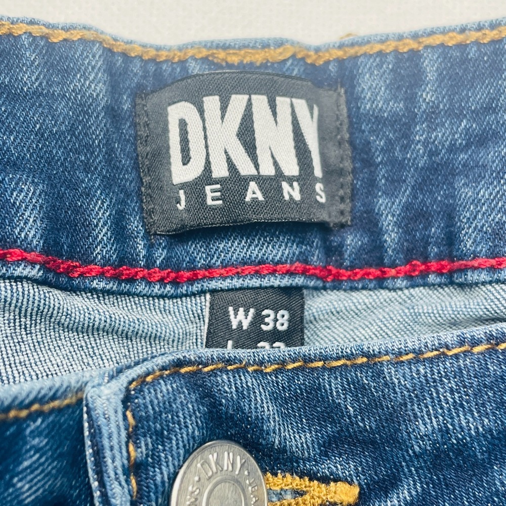 DKNY Mercer Skinny Fit Jeans Men 38x32 Blue Stretch Denim Pants